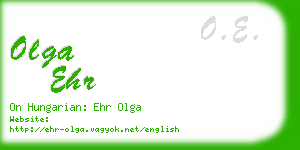 olga ehr business card
